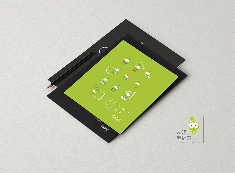 豆娃笔记本效果图绿色02